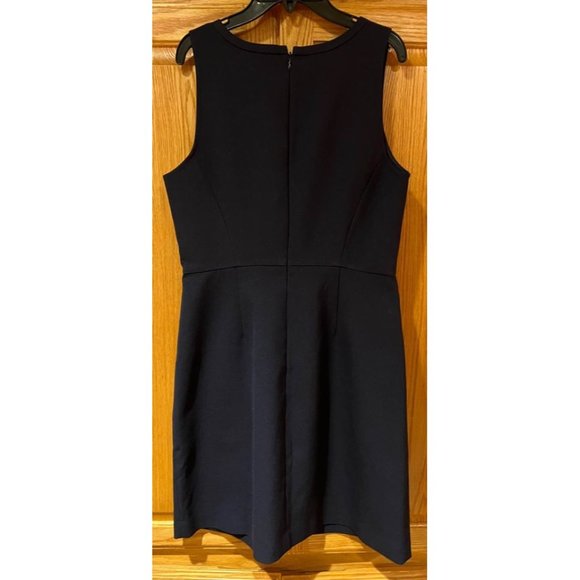 J.Crew Factory Women's Navy Blue Sleeveless A-Line Crepe Dress Size 6 - Picture 4 of 6